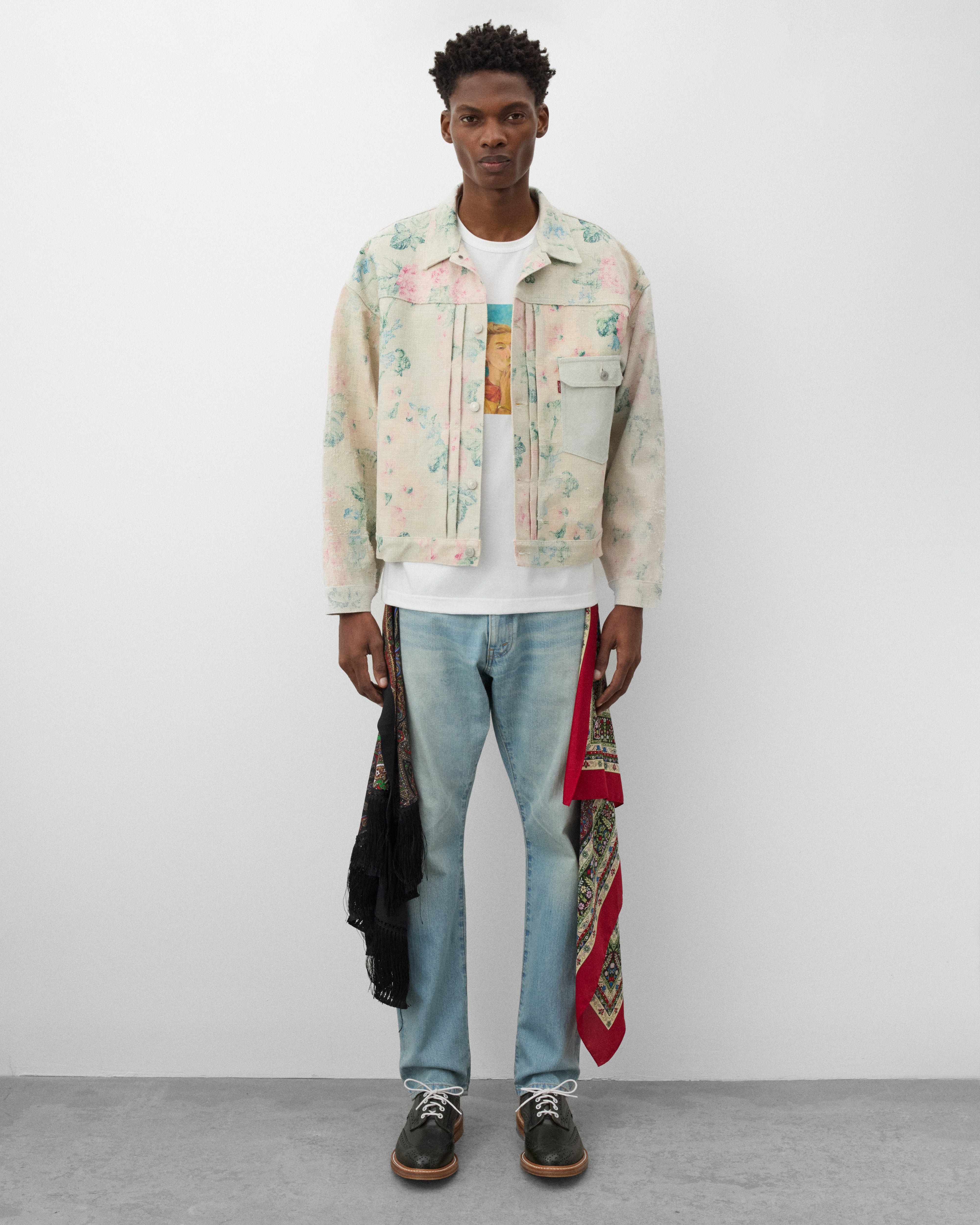 ジャケット・アウター JUNYA WATANABE Mint Denim Double Coat Junya Watanabe Man: Men's Levi's Roses Type 1 Jacket (Off White