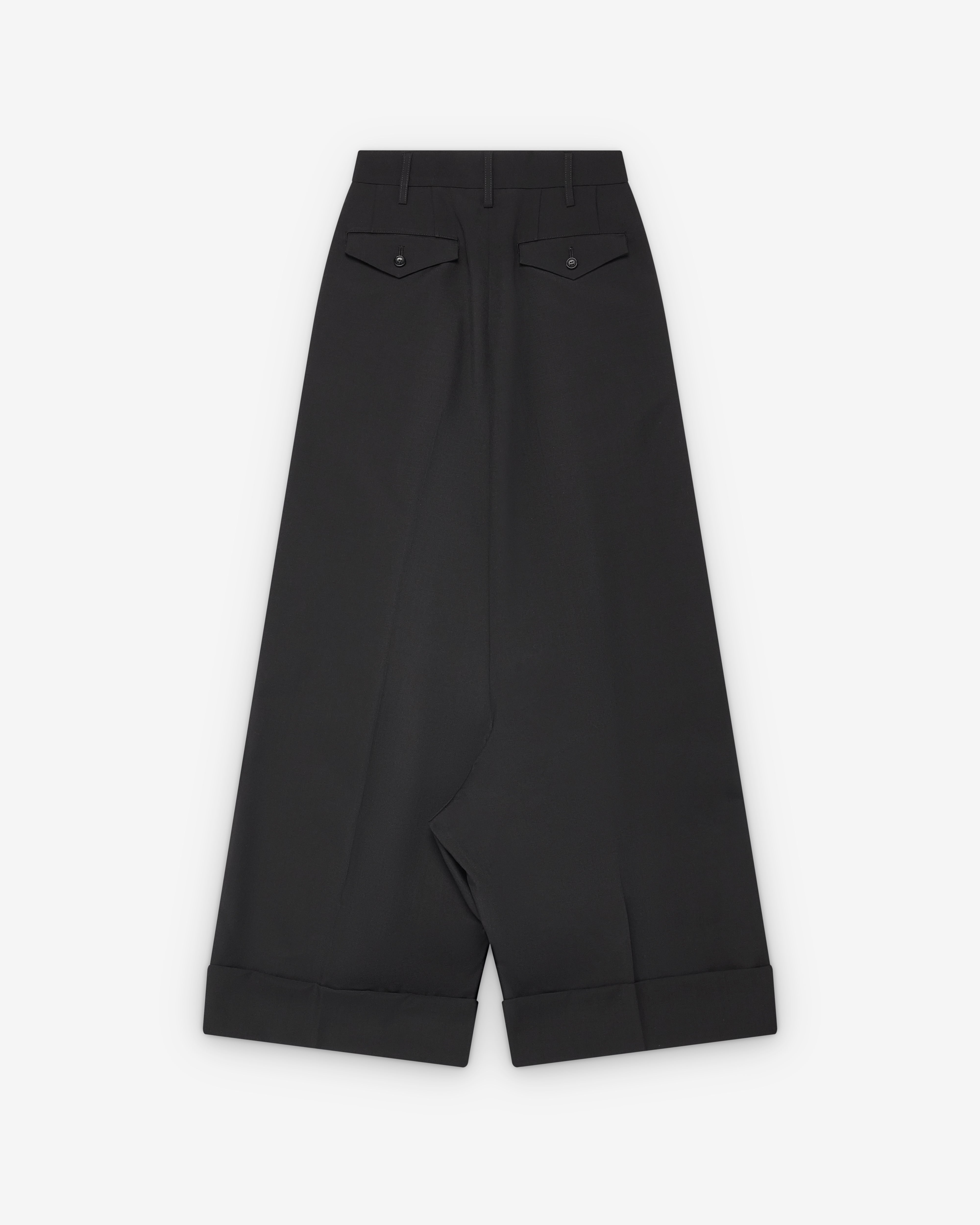 AD2020 JUNYA WATANABE ワイドスラックス Junya Watanabe: Women's Pleated Wide Leg Trousers (Black) | Dover