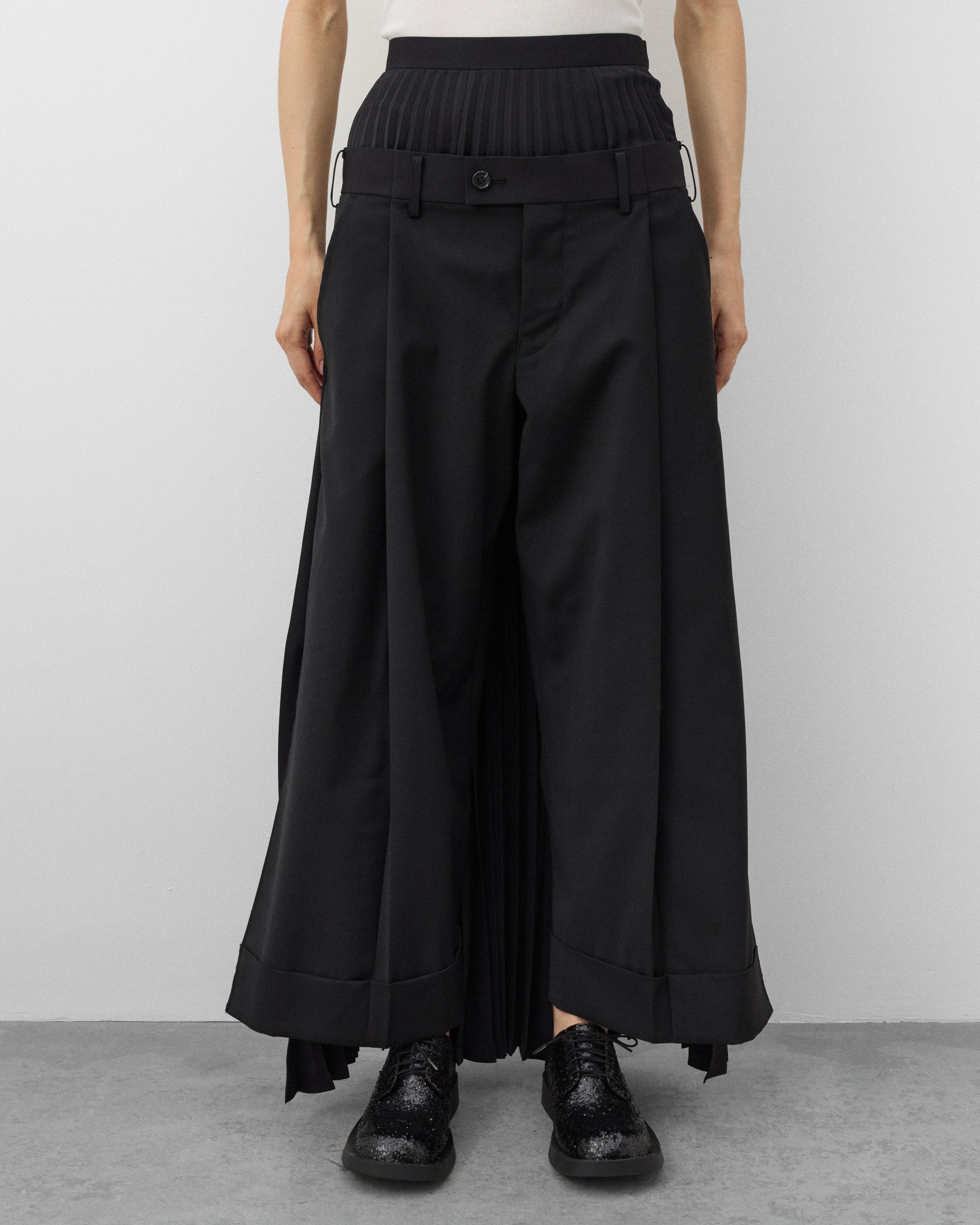 Junya Watanabe: Women's Overlay Skirt (Black) | Dover Street
