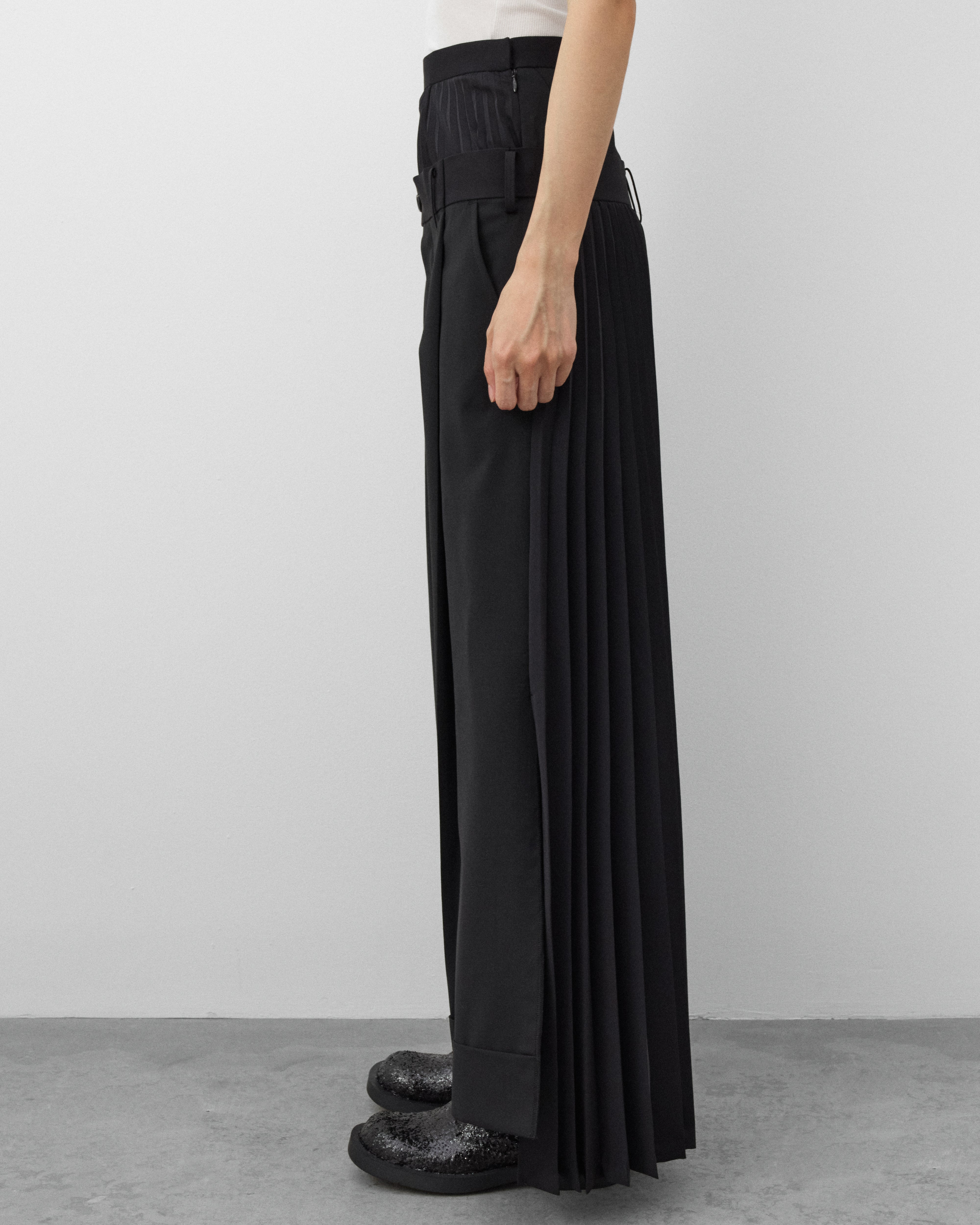 Junya Watanabe: Women's Overlay Skirt (Black) | Dover Street
