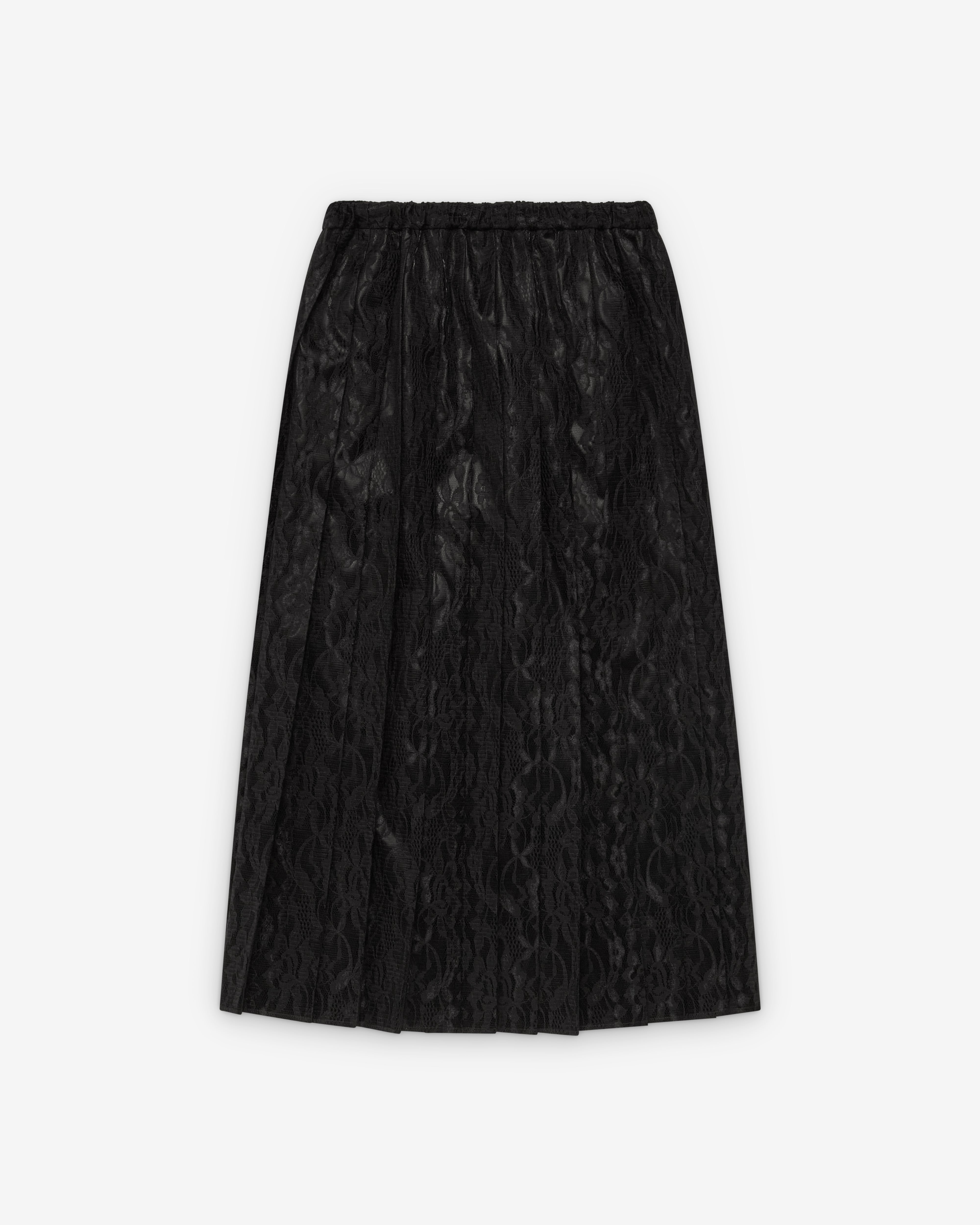 Junya Watanabe: Women's Floral Jacquard Skirt (Black) | Dover