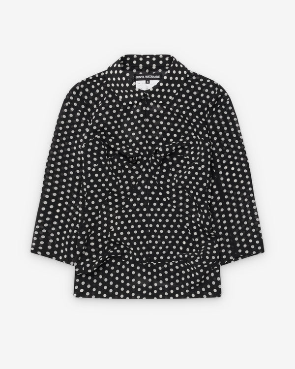 Junya Watanabe - Women's Polka Dot Sheer Shirt - (Black/White)