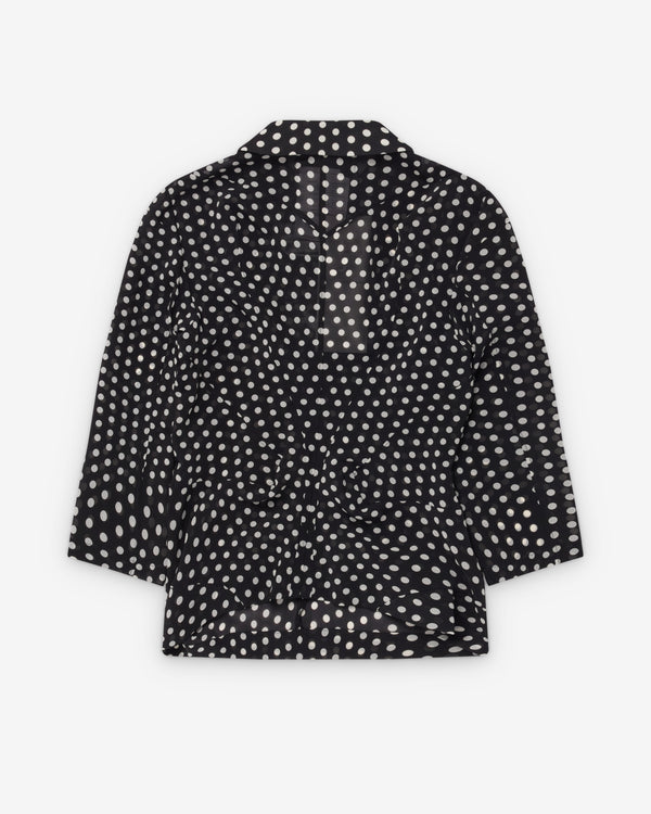 Junya Watanabe - Women's Polka Dot Sheer Shirt - (Black/White)