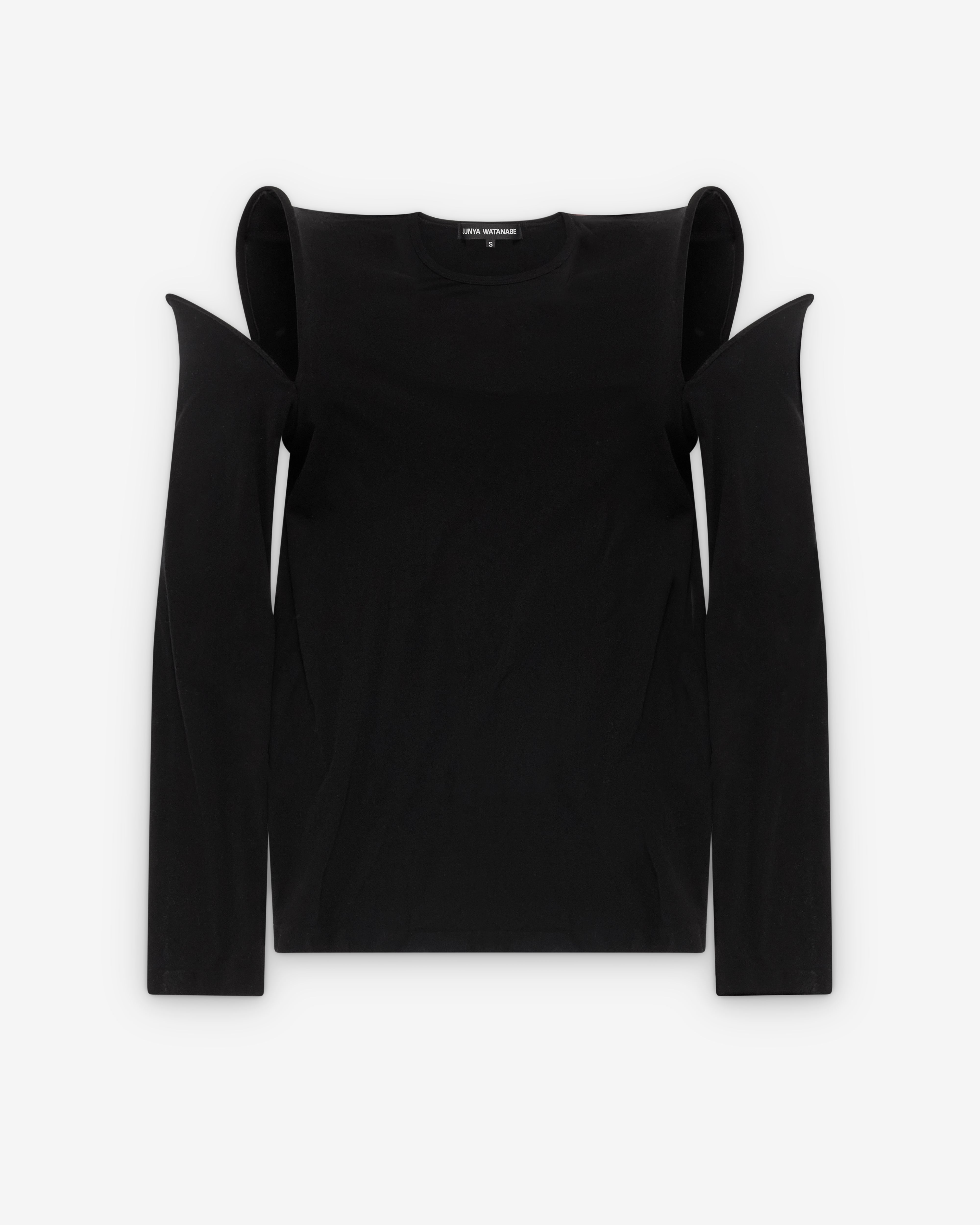 Junya Watanabe: Women's Point Shoulder Top (Black) | Dover Street