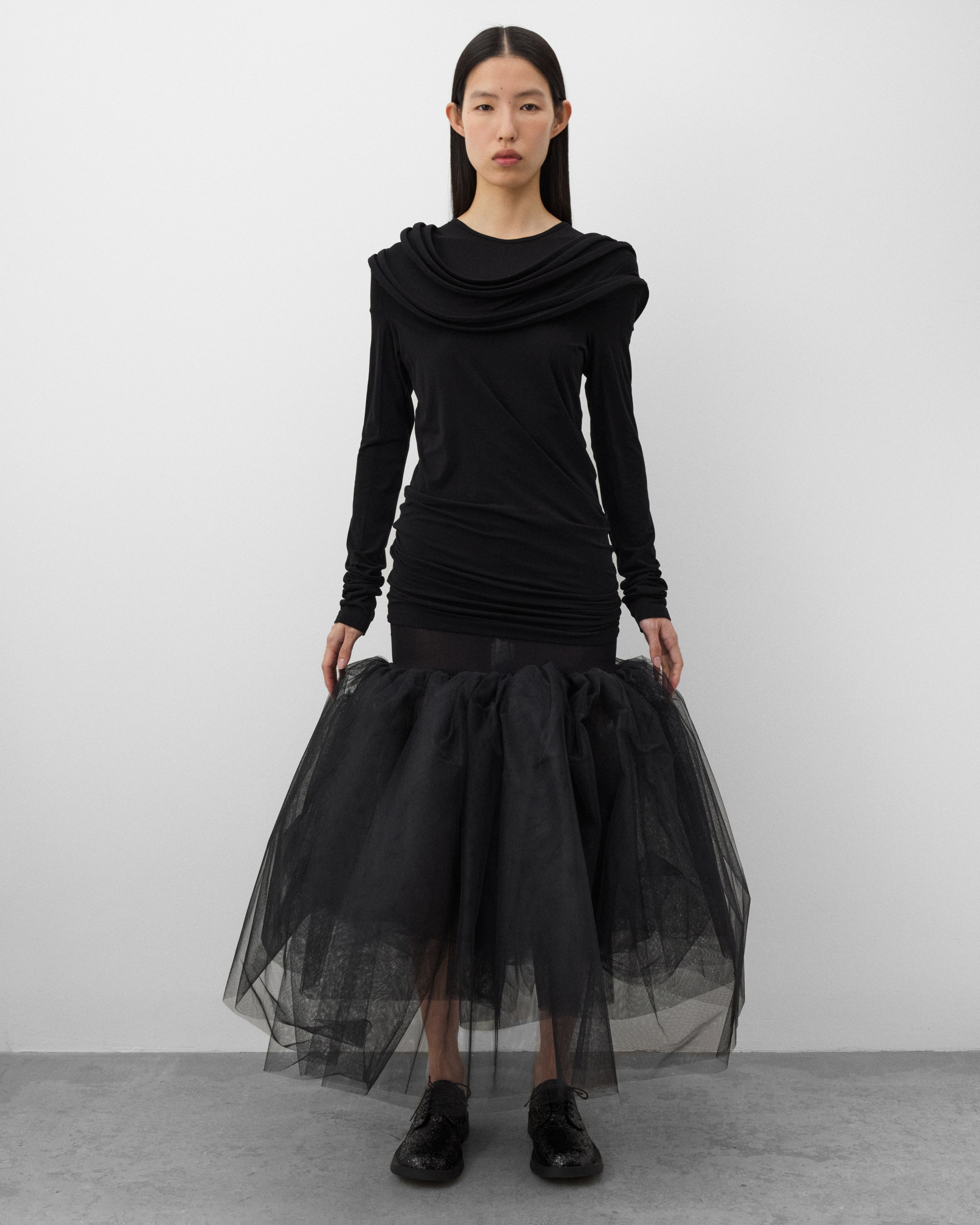 Junya Watanabe: Women's Disc Long Sleeve Top (Black) | Dover