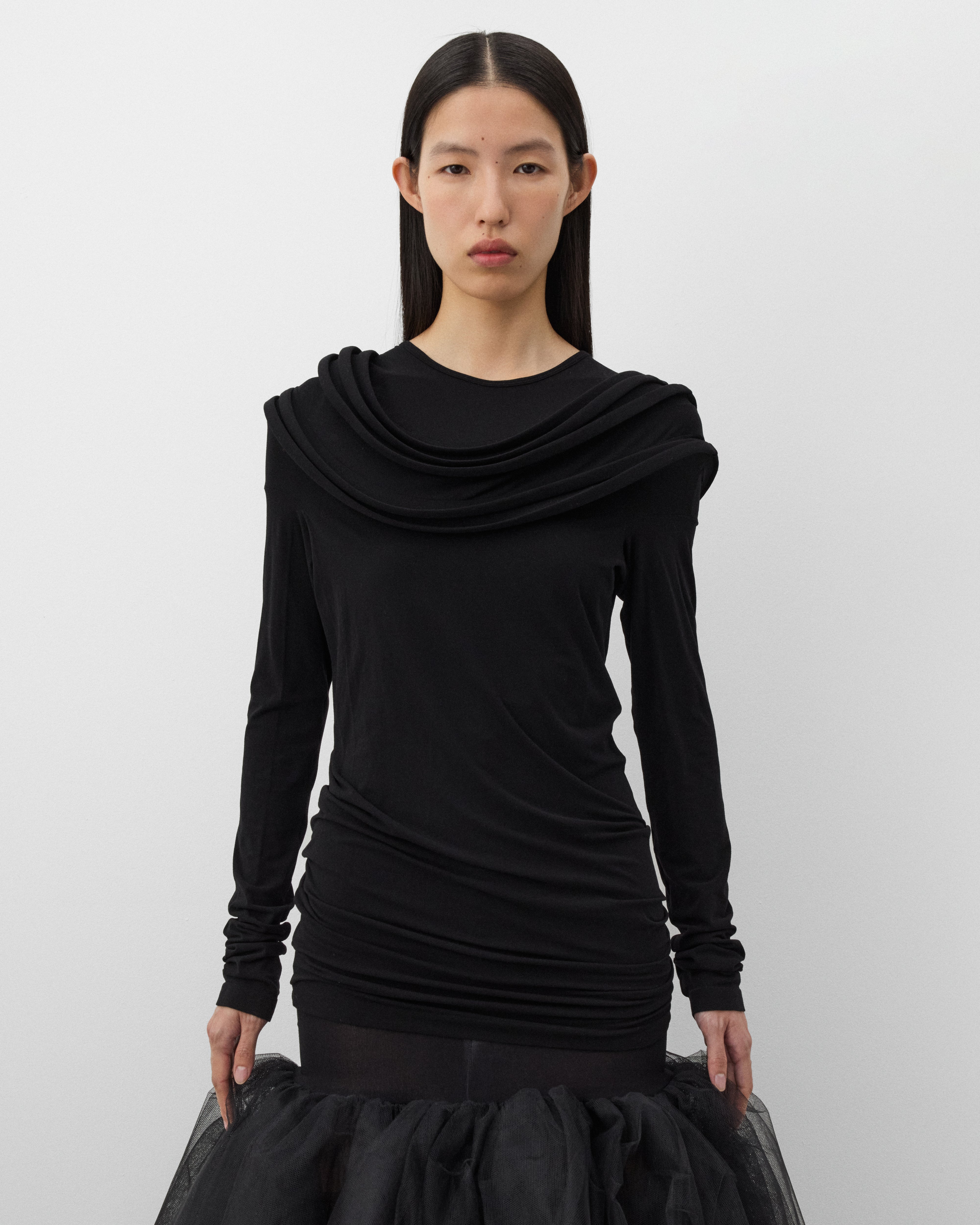 Junya Watanabe: Women's Disc Long Sleeve Top (Black) | Dover