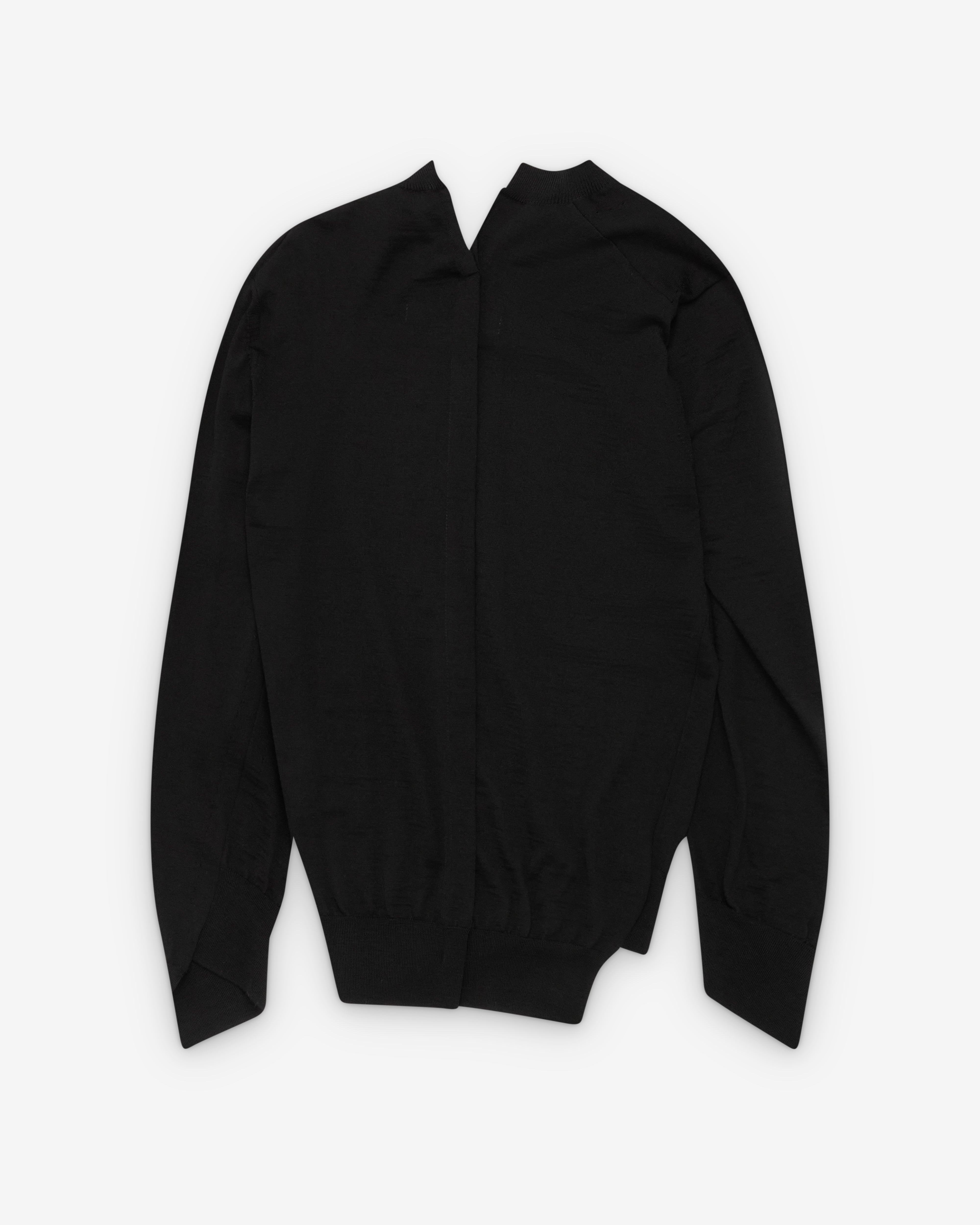 Junya Watanabe: Women's Asymmetric Longsleeve Sweater (Black