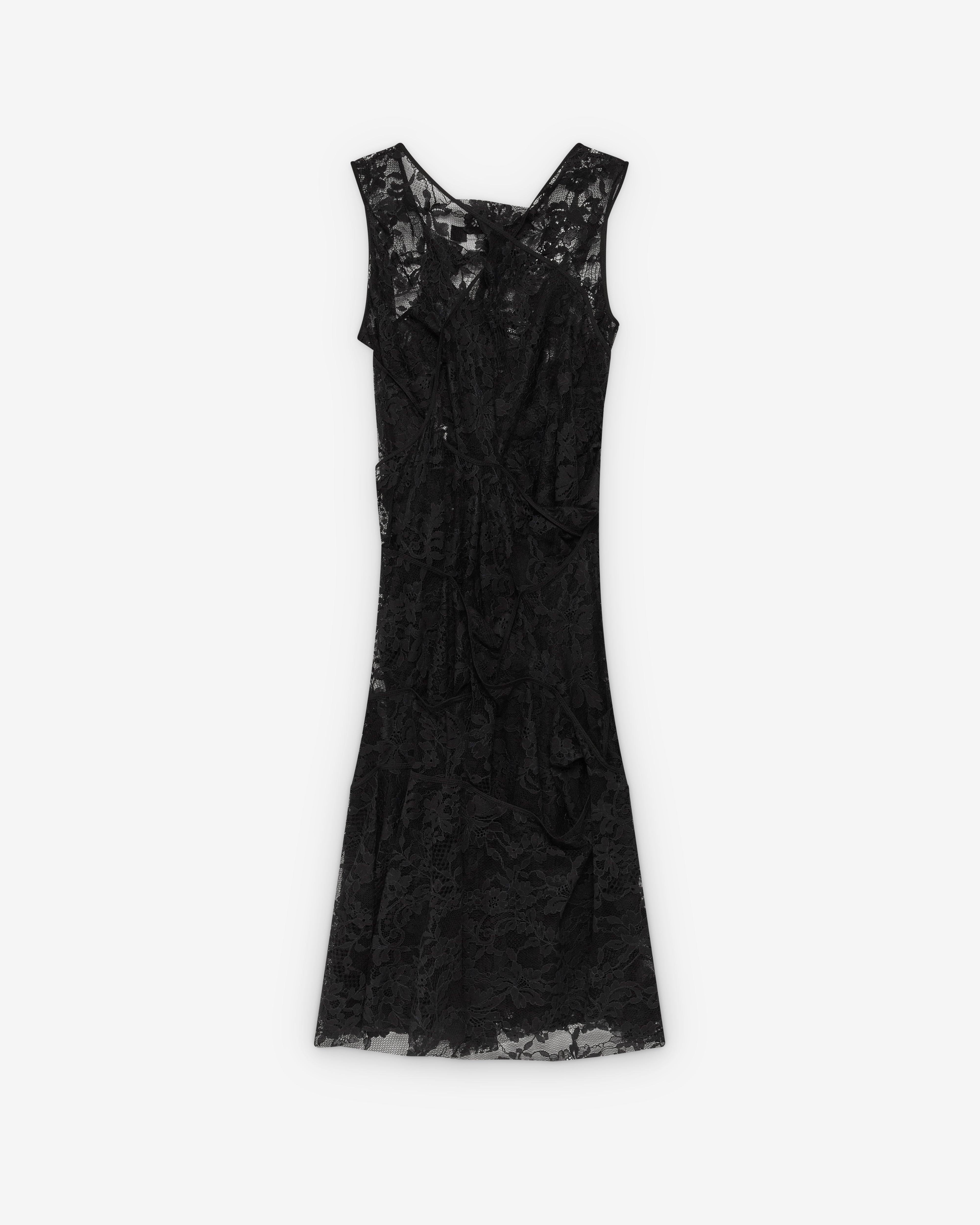 Junya Watanabe: Women's Floral Lace Dress (Black) | Dover Street