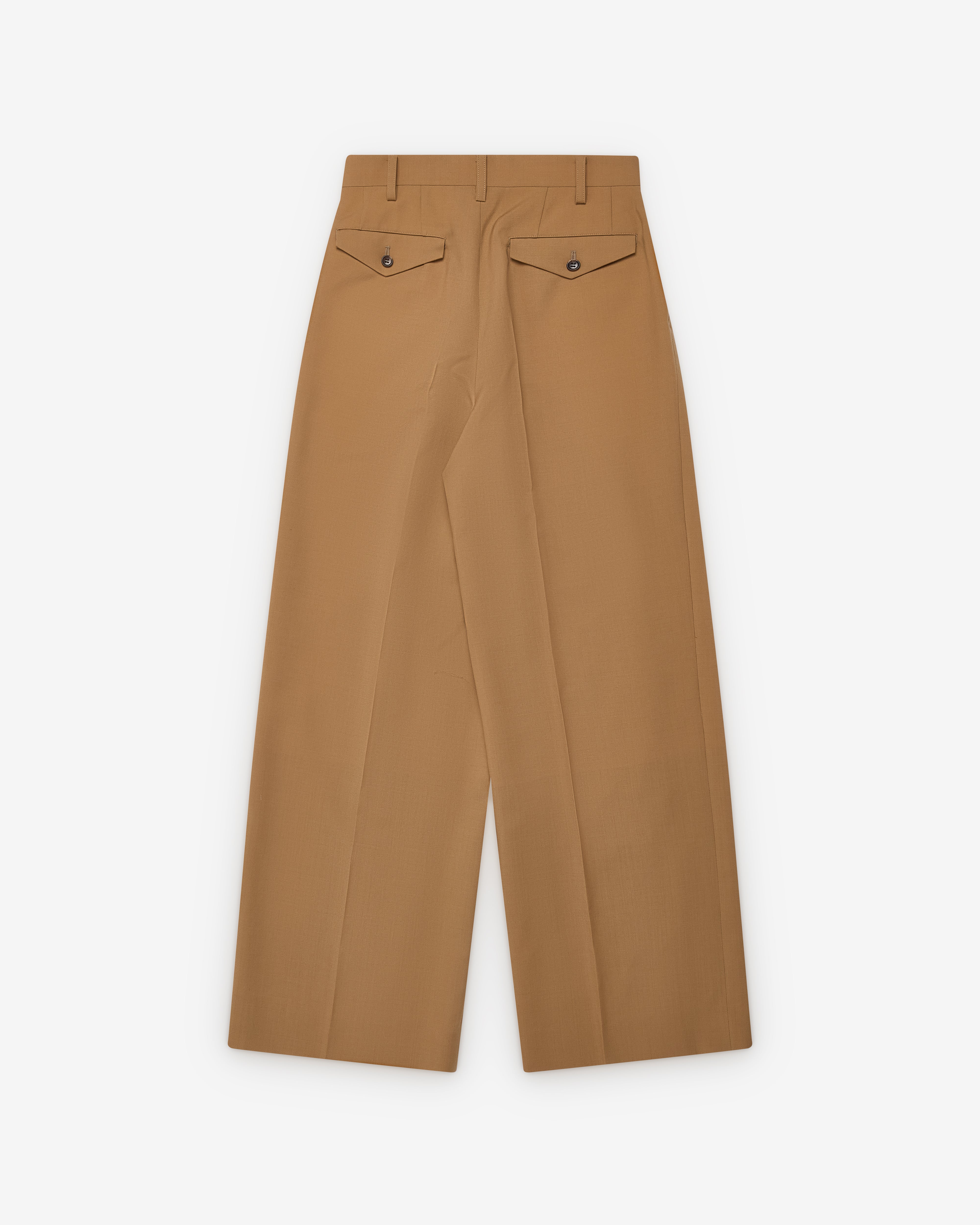 Junya Watanabe: Women's Pleated Trousers (Beige) | Dover Street