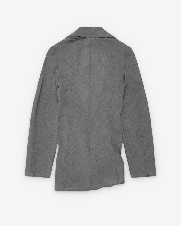 Junya Watanabe - Women's Wrap Blazer - (Grey Check)
