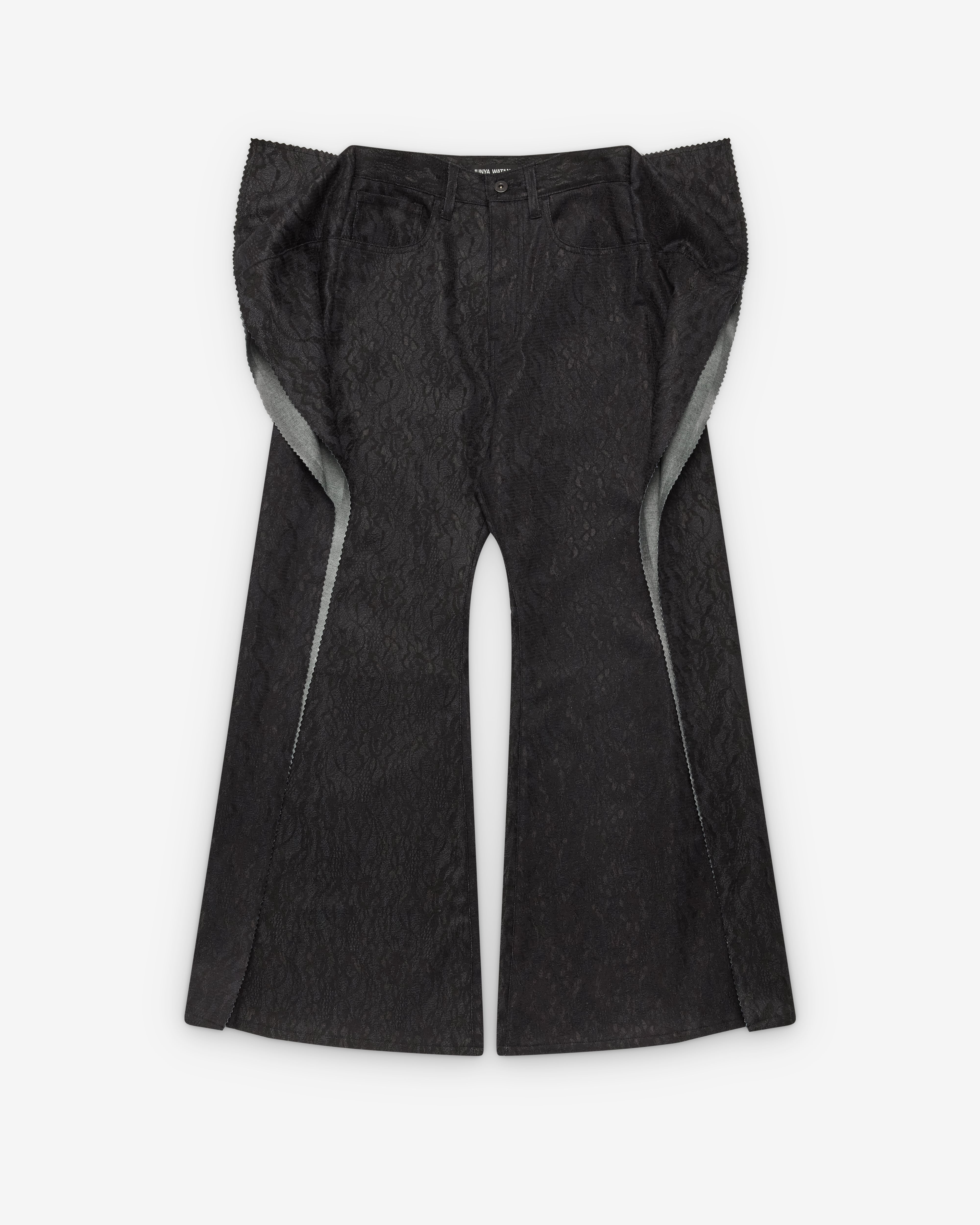 Junya Watanabe: Women's Raw Edge Oversized Trousers (Black