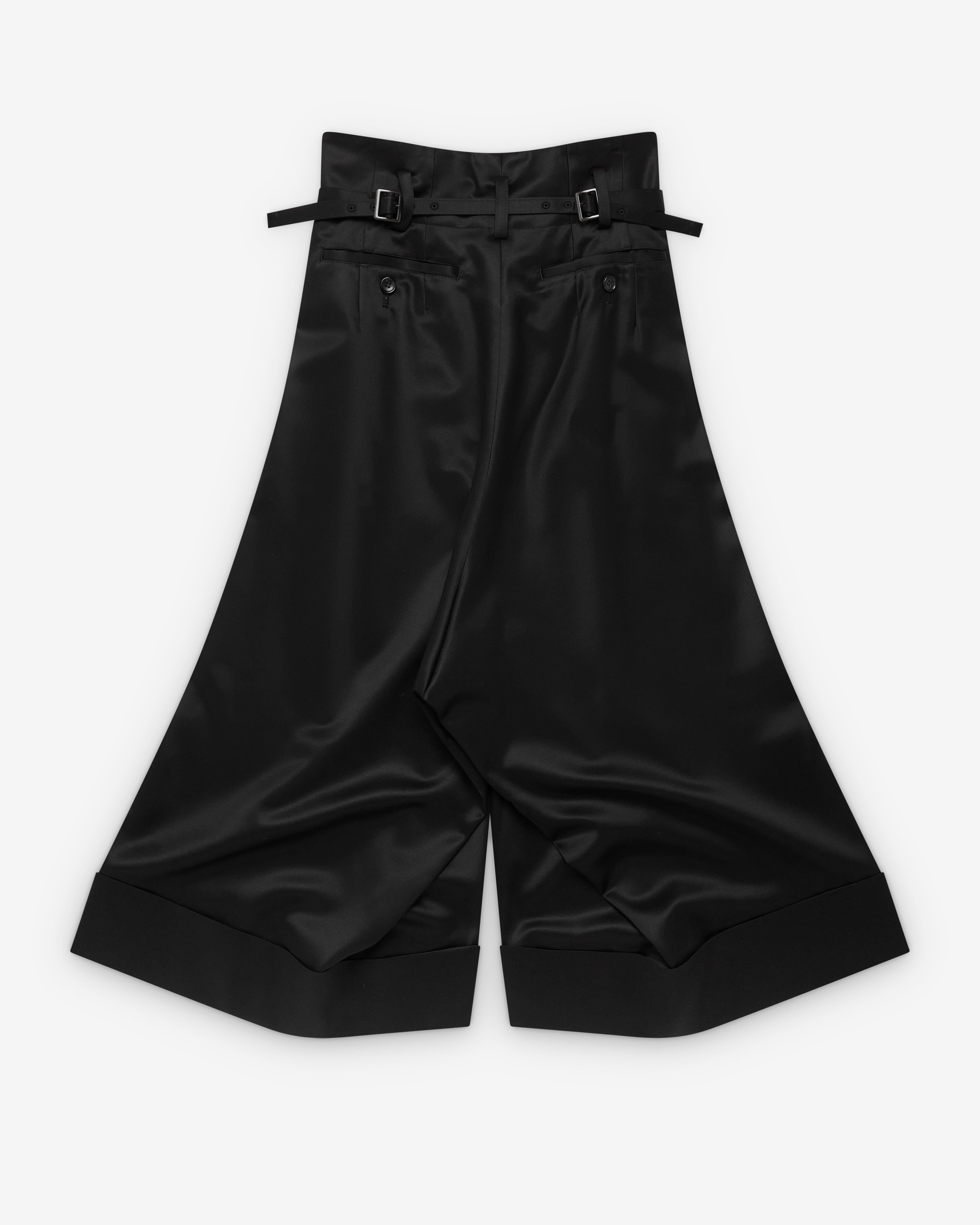 Junya Watanabe: Women's Pleated Cuffed Trousers (Black) | Dover