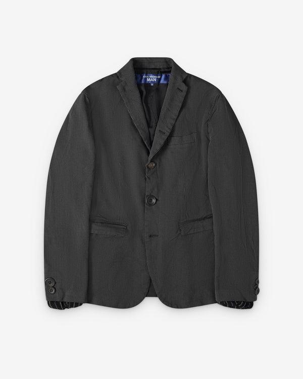 Junya Watanabe MAN - Men's Herringbone Patchwork Blazer - (Charcoal)