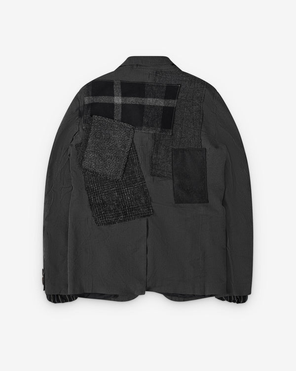 Junya Watanabe MAN - Men's Herringbone Patchwork Blazer - (Charcoal)