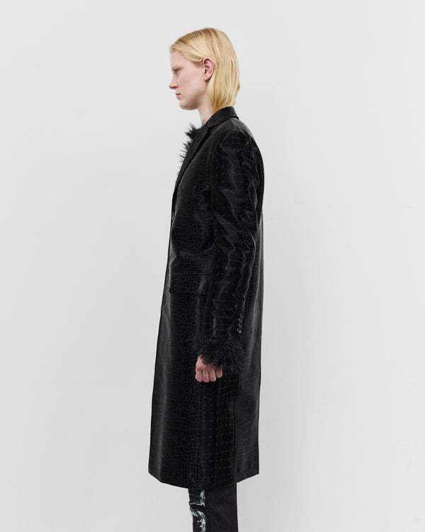 Junya Watanabe - Women's Embossed Single Breasted Coat - (Black)