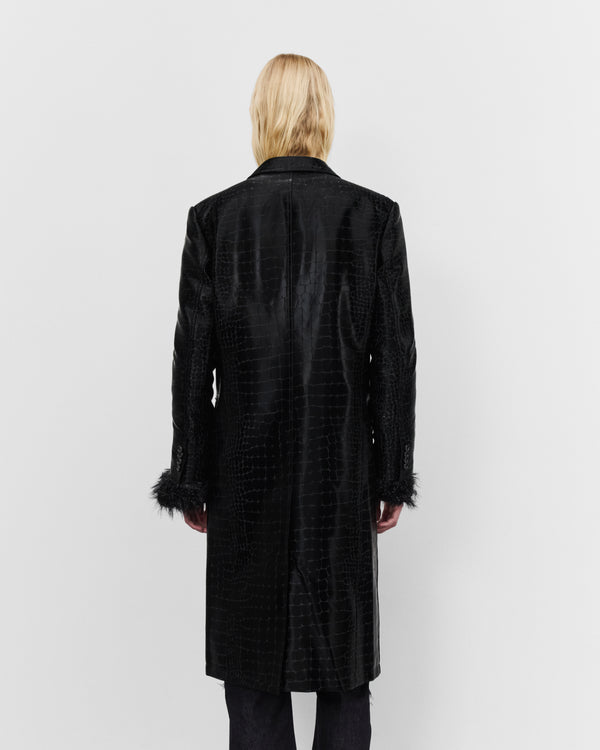 Junya Watanabe - Women's Embossed Single Breasted Coat - (Black)