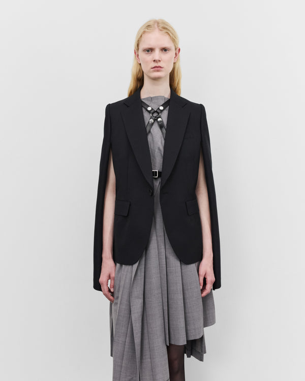 Junya Watanabe - Women's Cut Out Sleeve Blazer - (Black/White)
