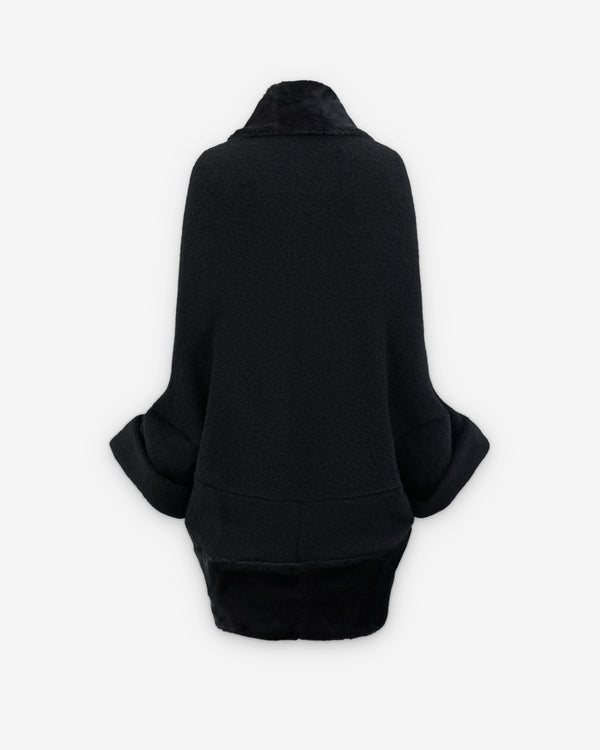 Junya Watanabe - Women's Draped Faxu Fur Coat - (Black)
