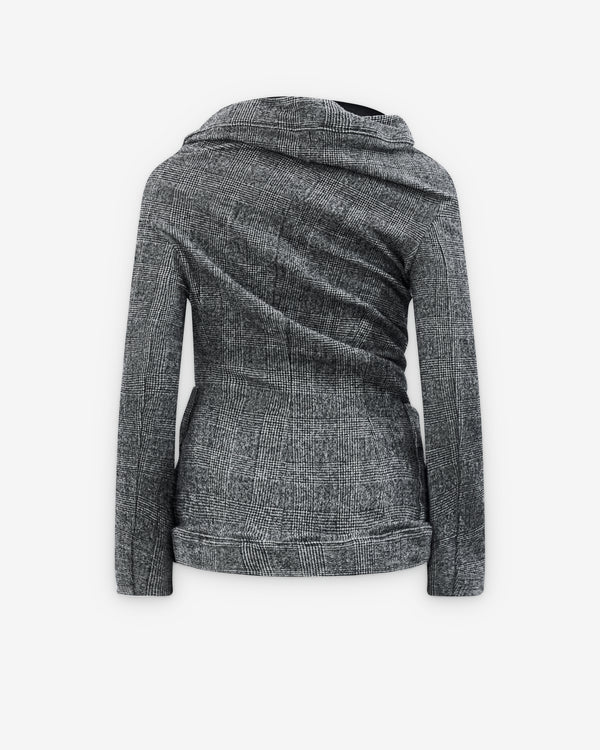 Junya Watanabe - Women's  Glen Check Sculpted Jacket - (Grey/Black))