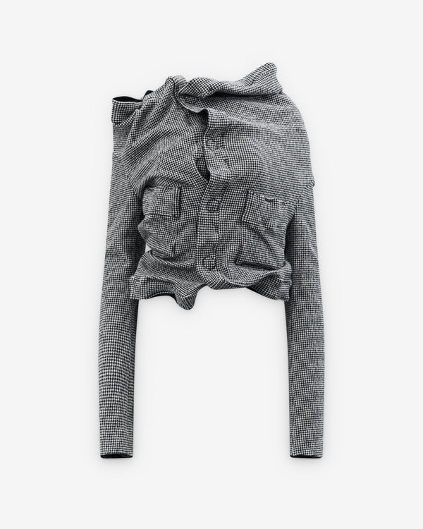 Junya Watanabe - Women's Glen Check Sculpted Jacket - (Grey/Black)