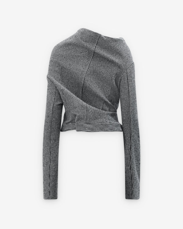 Junya Watanabe - Women's Glen Check Sculpted Jacket - (Grey/Black)