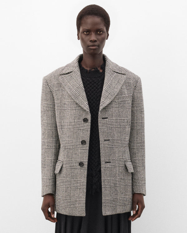 Junya Watanabe - Women's Wool Check Blazer - (Black/White)