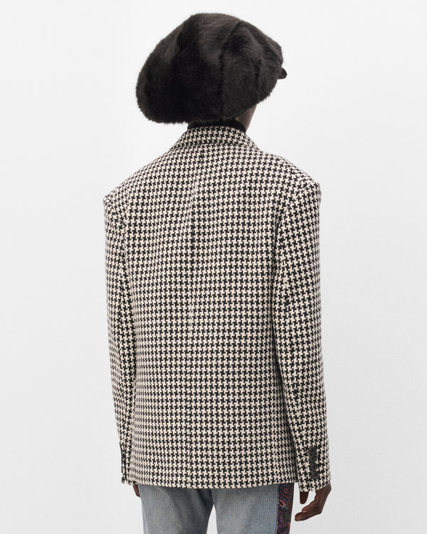 Junya Watanabe - Women's Houndstooth Double Breasted Blazer - (Black/White)