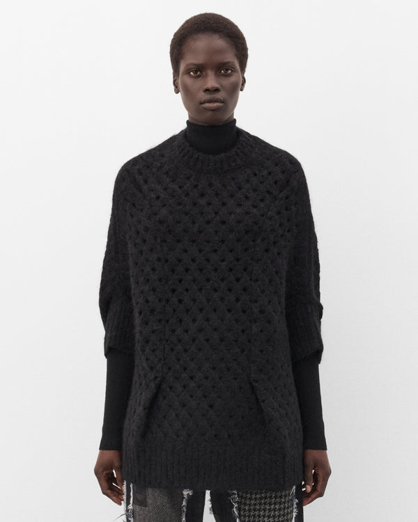 Junya Watanabe - Women's Loose Wool Mesh Sweater - (Black)