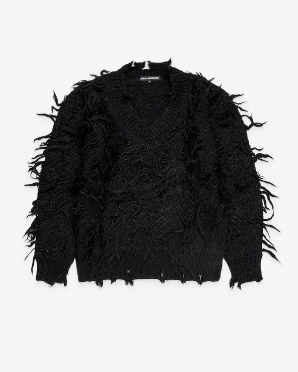 Junya Watanabe - Women's Distressed V-Neck Sweater - (Black)