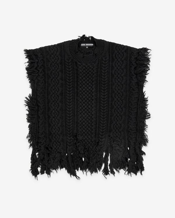 Junya Watanabe - Women's Distressed Cable Knit Vest - (Black)
