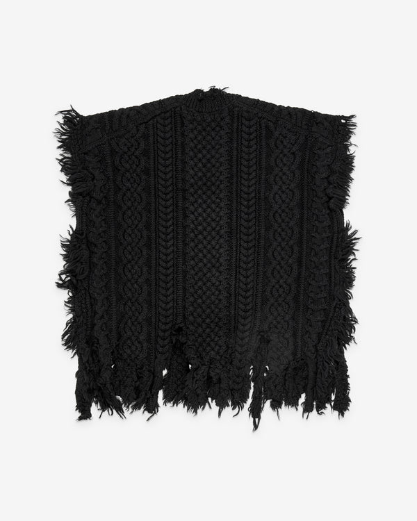 Junya Watanabe - Women's Distressed Cable Knit Vest - (Black)
