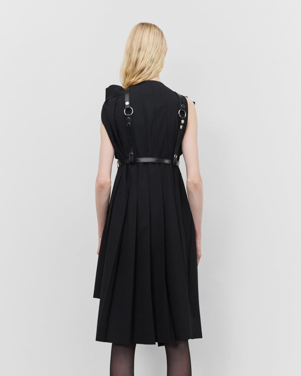 Junya Watanabe - Women's Pleated Dress with Harness - (Black)