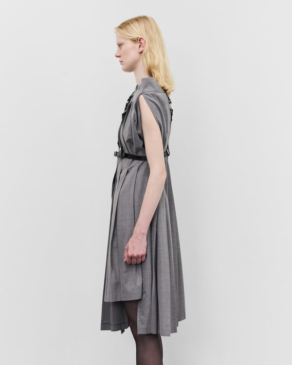 Junya Watanabe - Women's Pleated Dress with Harness - (Grey)