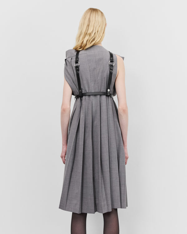 Junya Watanabe - Women's Pleated Dress with Harness - (Grey)