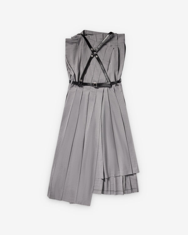 Junya Watanabe - Women's Pleated Dress with Harness - (Grey)