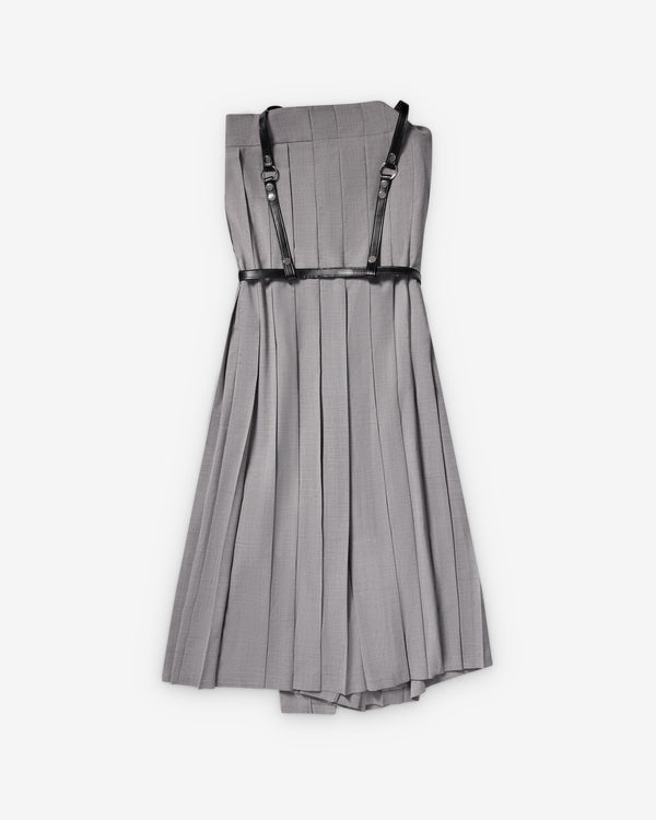 Junya Watanabe - Women's Pleated Dress with Harness - (Grey)