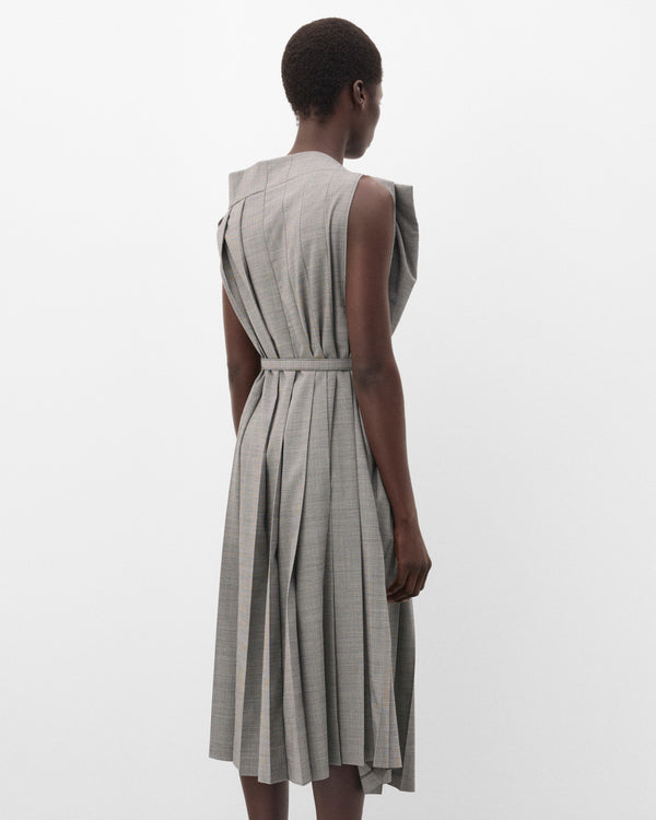 Junya Watanabe - Women's Belted Pleated Dress - (Black/White)