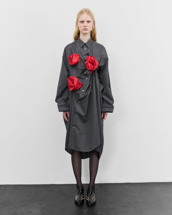Junya Watanabe - Women's Glove Rose Dress - (Grey/Red)