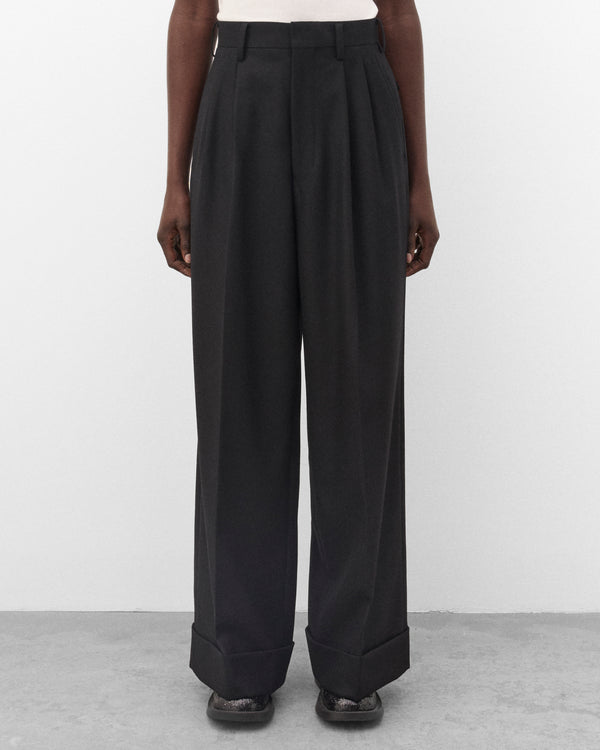 Junya Watanabe - Women's High Waisted Pleated Trousers - (Black)