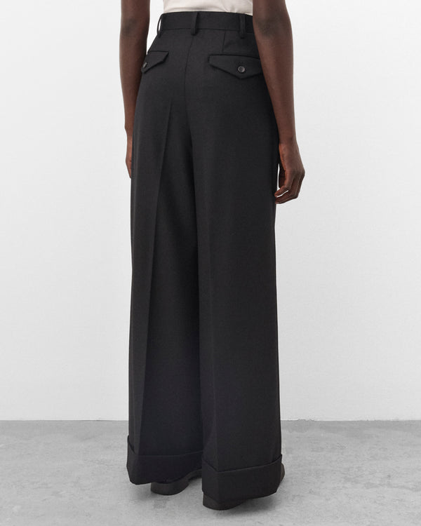 Junya Watanabe - Women's High Waisted Pleated Trousers - (Black)