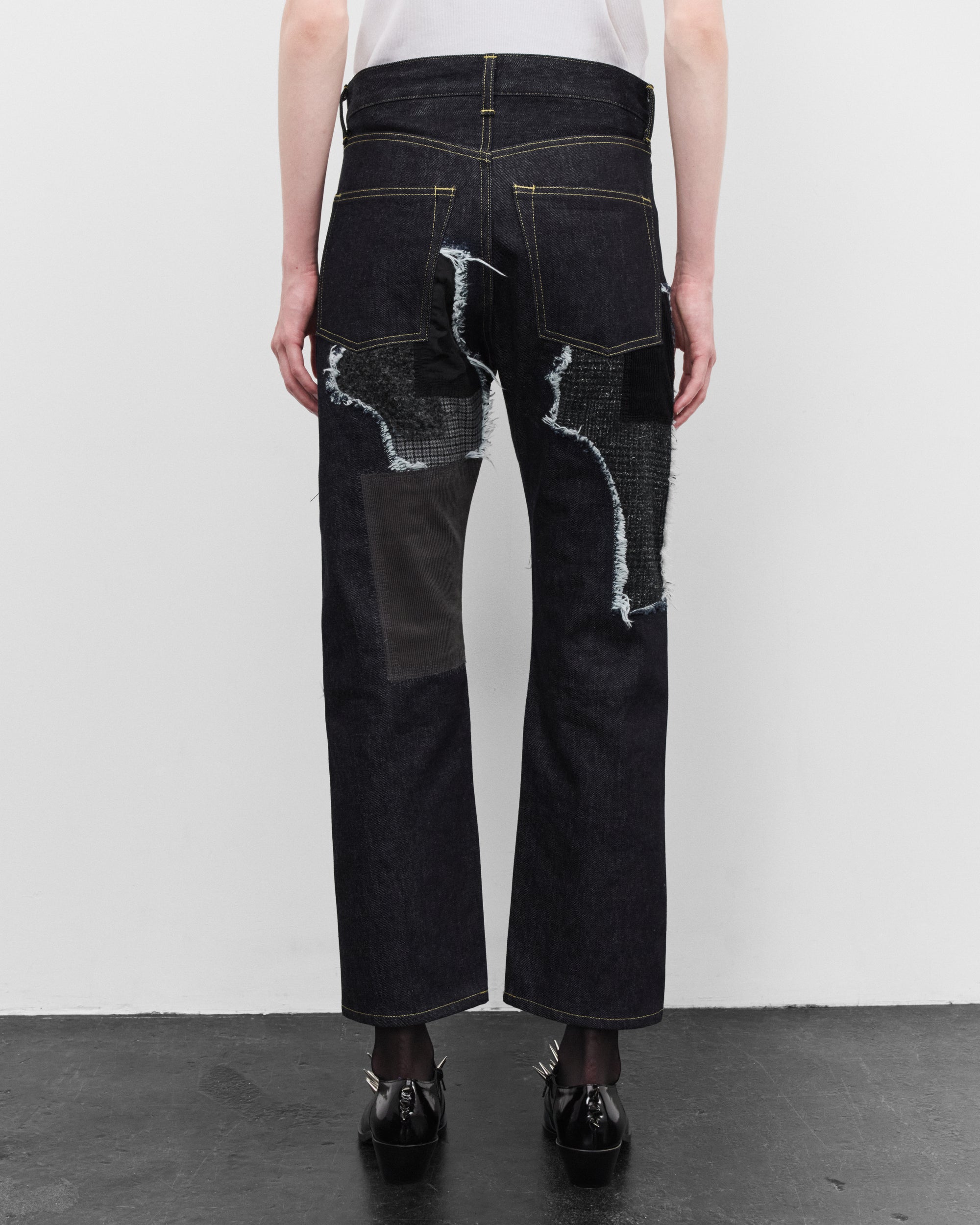 Junya Patchwork Junya Watanabe: Women's Patchwork Denim Jeans (Indigo) | Dover Street ...