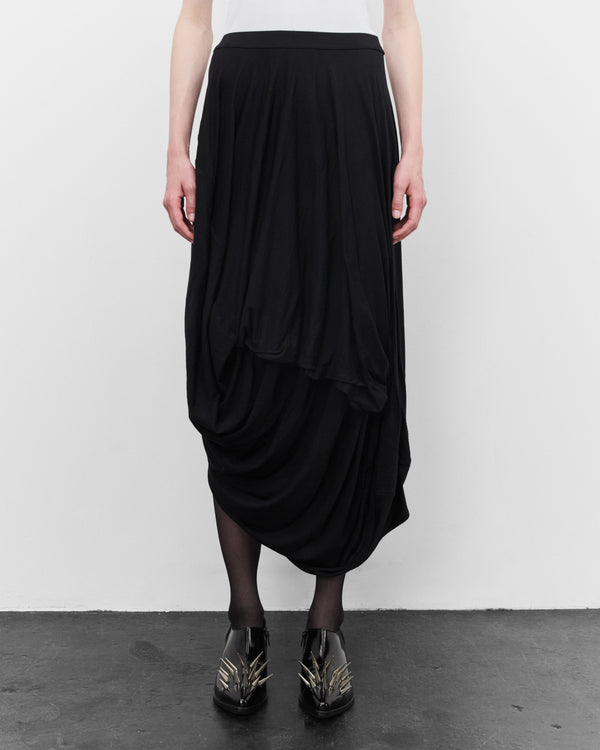 Junya Watanabe - Women's Draped Wool Skirt - (Black)