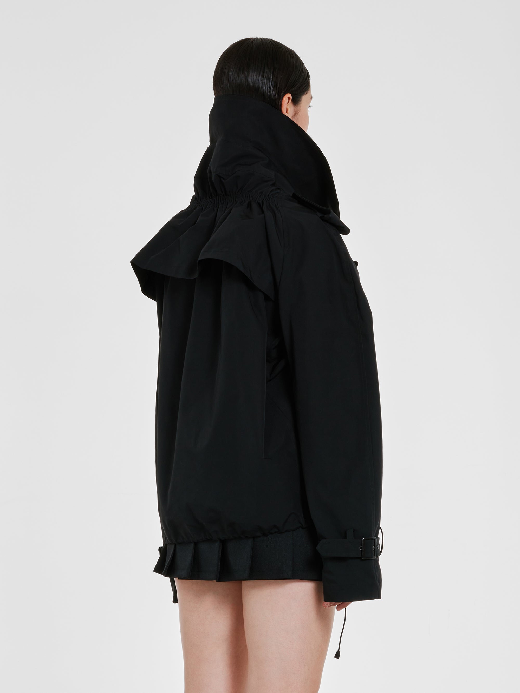 Junya Watanabe - Women’s Buttoned Pea Coat - (Black) view 3