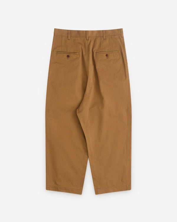 Junya Watanabe Man - Men’s Pleated Wide Leg Trousers - (Stone)