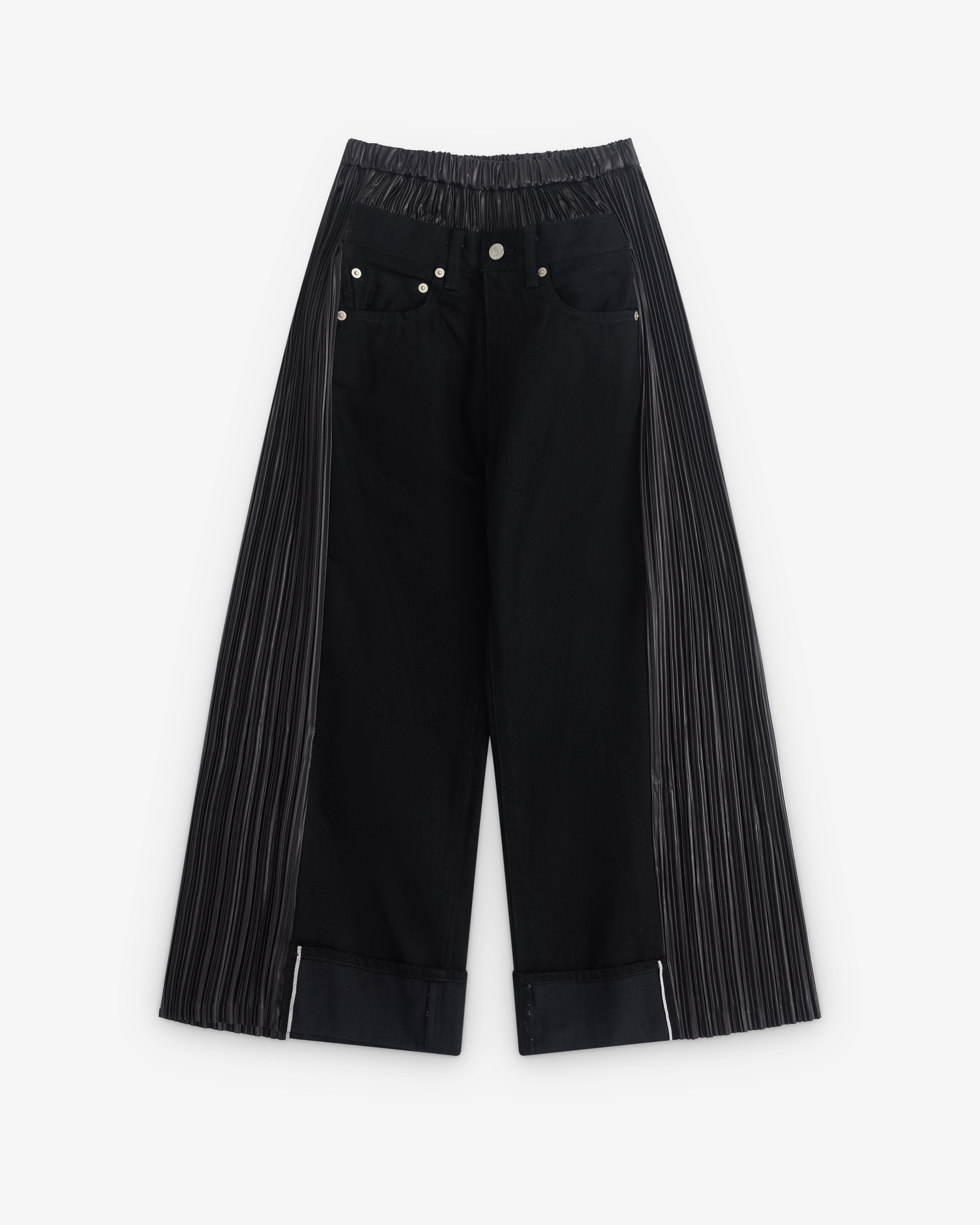Junya Watanabe: Women's Levis Hybrid Pleated Jeans (Black) | Dover