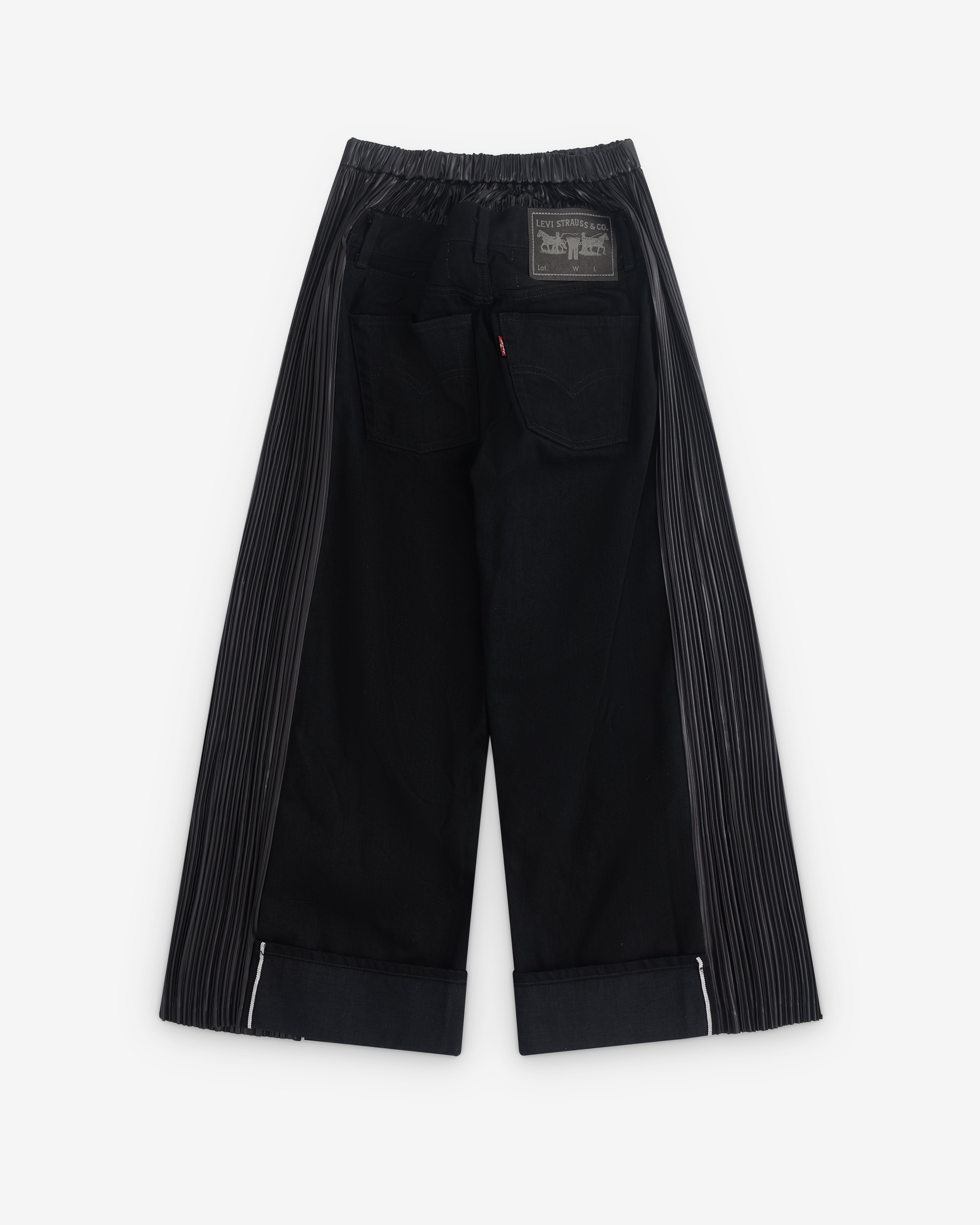 Junya Watanabe: Women's Levis Hybrid Pleated Jeans (Black) | Dover