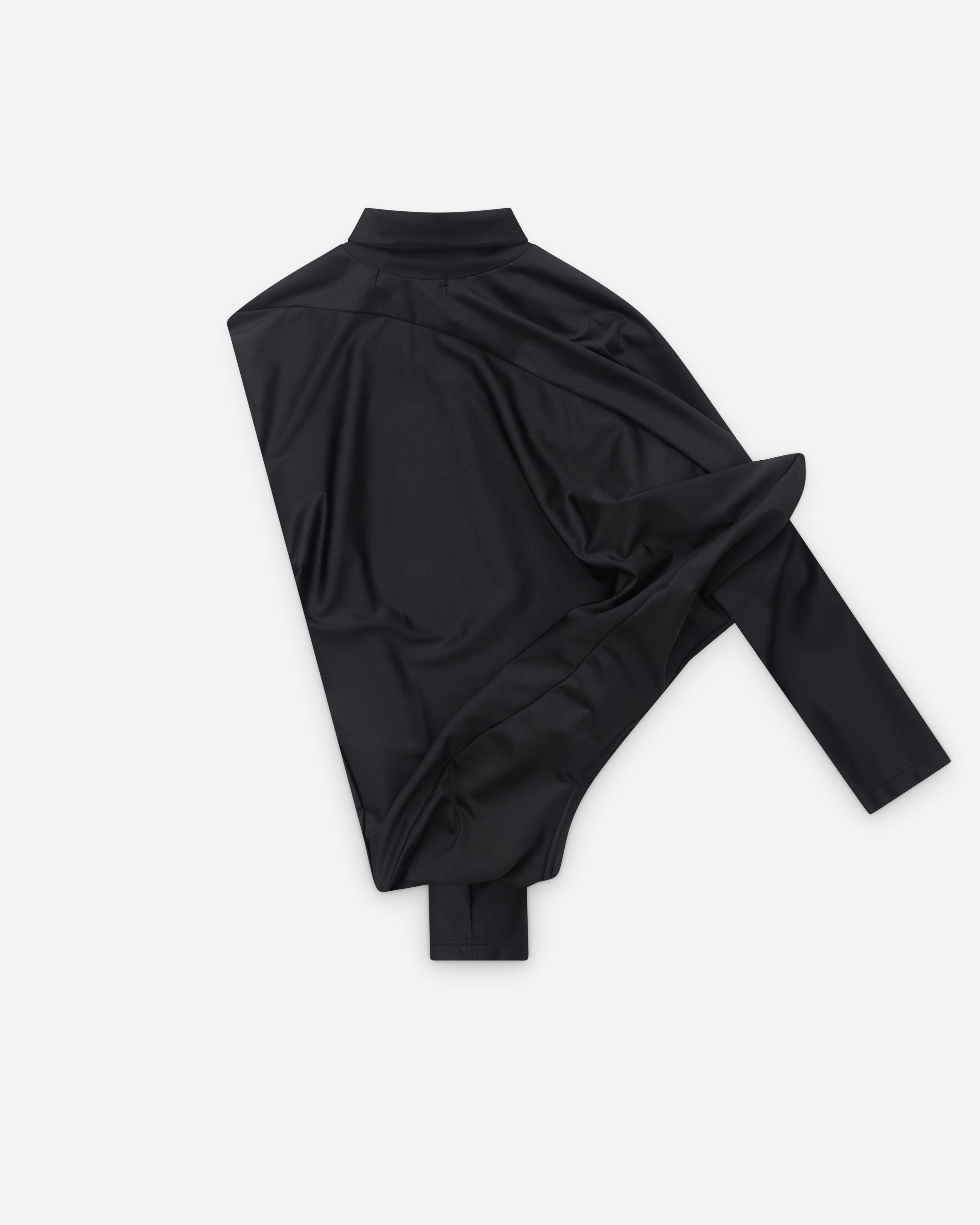 Junya Watanabe: Women's Asymmetric Long Sleeve T-Shirt (Black