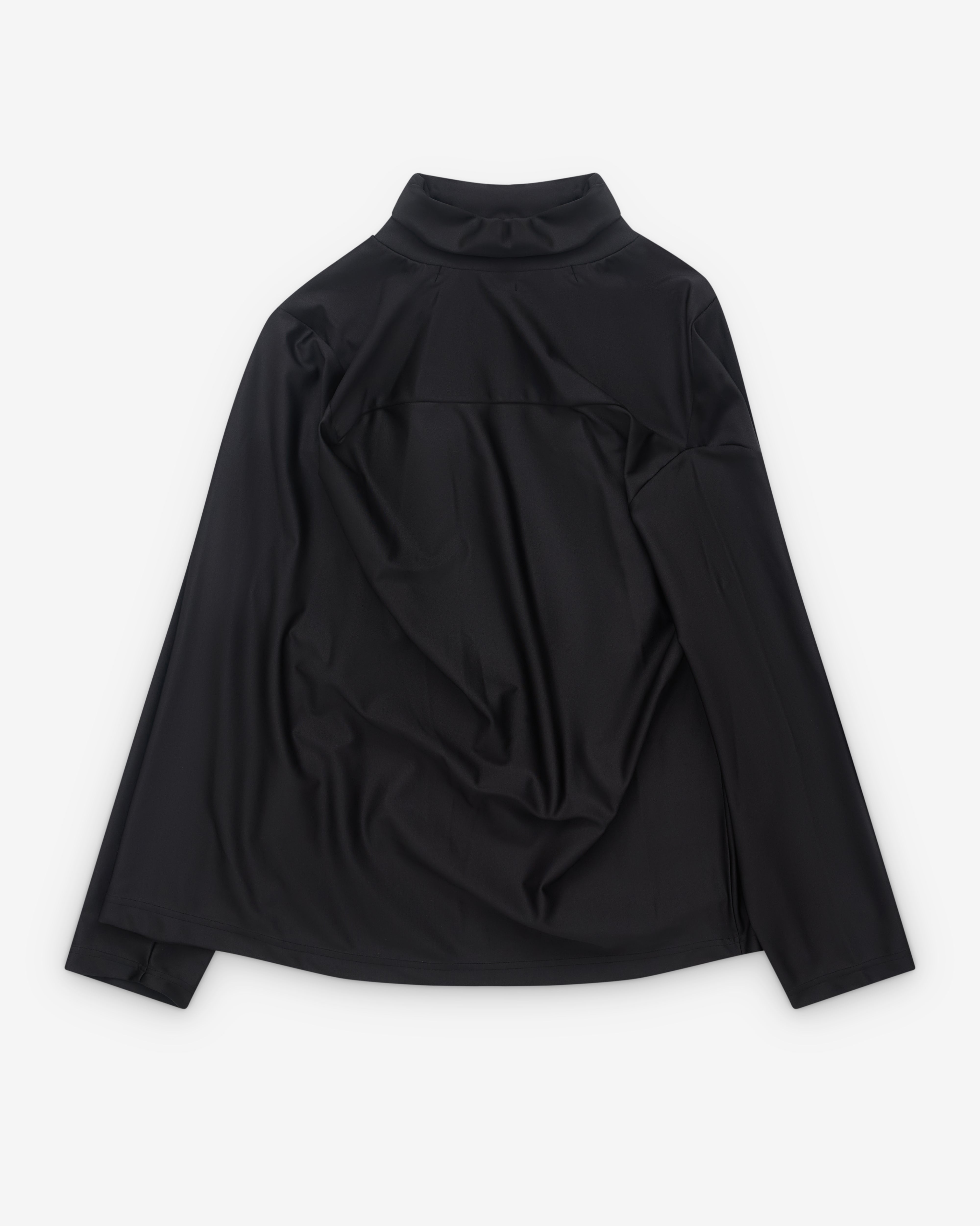 Junya Watanabe: Women's High Neck Asymmetric Long Sleeve Top