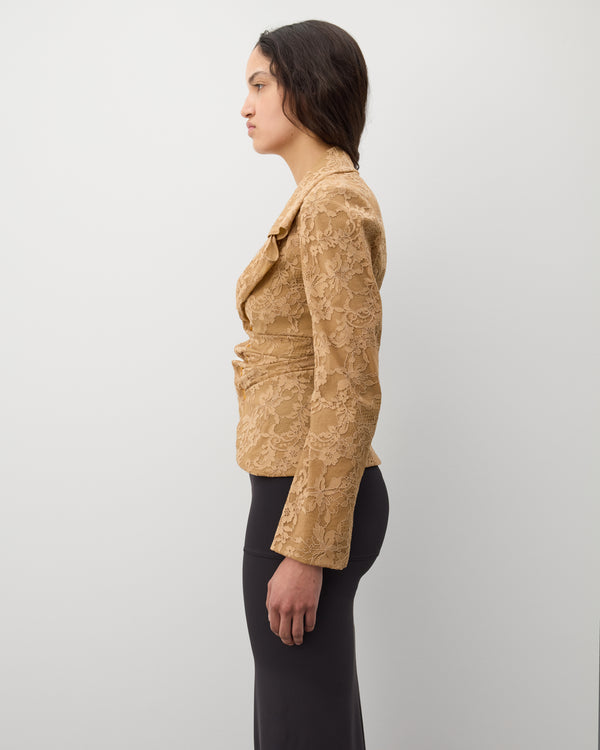 Junya Watanabe - Women's Floral Lace Blazer - (Brown)