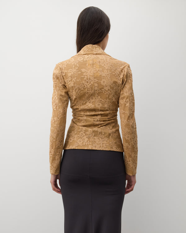 Junya Watanabe - Women's Floral Lace Blazer - (Brown)
